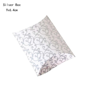 Pillow Candy Box Wedding Favor Bag with Ribbon Christmas Birthday Party