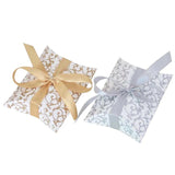 Pillow Candy Box Wedding Favor Bag with Ribbon Christmas Birthday Party