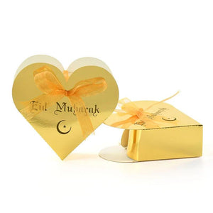 10pcs Eid Mubarak Candy Box Ramadan Kareem Favors Gift Packaging Bags