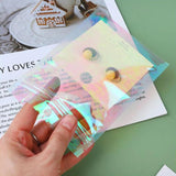 100pcs Pink Rainbow Laser Zip Lock Bags Resealable Plastic Packaging