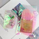 100pcs Pink Rainbow Laser Zip Lock Bags Resealable Plastic Packaging