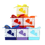 Love Heart Candy Boxes Wedding Favor Bags with Ribbon