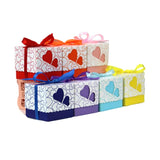 Love Heart Candy Boxes Wedding Favor Bags with Ribbon