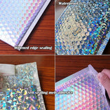 Holographic Metallic Foil Bubble Mailers 15X20CM Self Seal Padded Envelopes