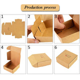 6pcs Paperboard Gift Wrap Box for Christmas Birthday Wedding Business Small