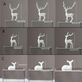 Mini Elk Deer Resin Filled Model Epoxy Animal Mold 3D Landscape