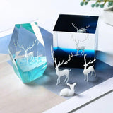 Mini Elk Deer Resin Filled Model Epoxy Animal Mold 3D Landscape