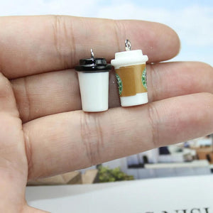 10Pcs 3D Coffee Cup Charm Resin Pendant for DIY Jewelry Findings