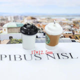 10Pcs 3D Coffee Cup Charm Resin Pendant for DIY Jewelry Findings