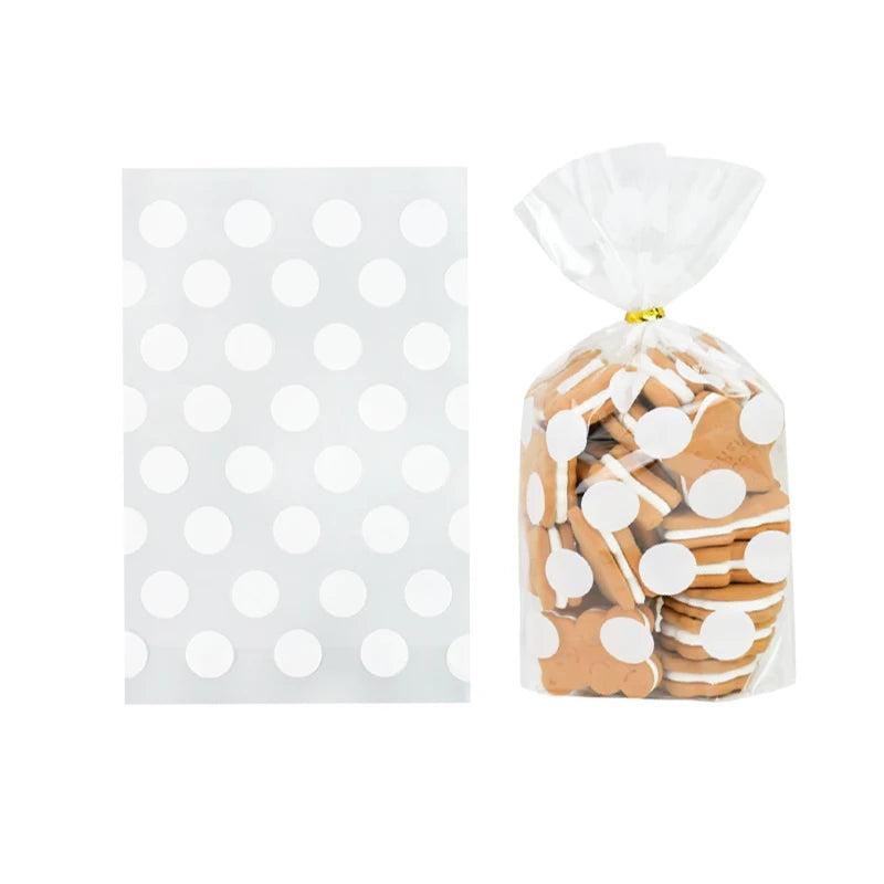 50Pcs Dots Cellophane Bags for Candy Wedding Party Gift
