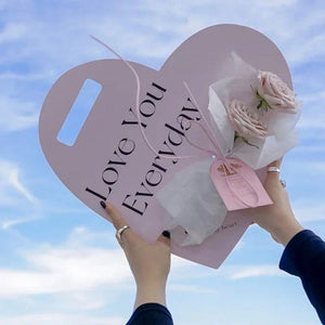 Heart Shape Flower Packaging Box Mini Bouquet Wedding Party