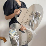 Heart Shape Flower Packaging Box Mini Bouquet Wedding Party