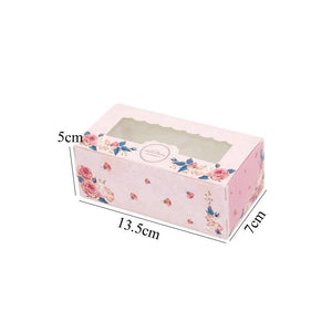 10PCS Mini Mooncake Paper Transparent Window Candy Cake Box Wedding Favor Gift