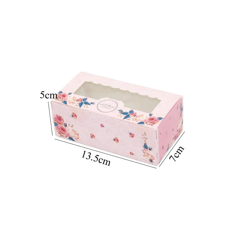 10PCS Mini Mooncake Paper Transparent Window Candy Cake Box Wedding Favor Gift