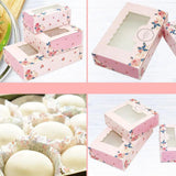 10PCS Mini Mooncake Paper Transparent Window Candy Cake Box Wedding Favor Gift