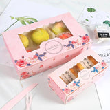 10PCS Mini Mooncake Paper Transparent Window Candy Cake Box Wedding Favor Gift