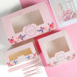 10PCS Mini Mooncake Paper Transparent Window Candy Cake Box Wedding Favor Gift
