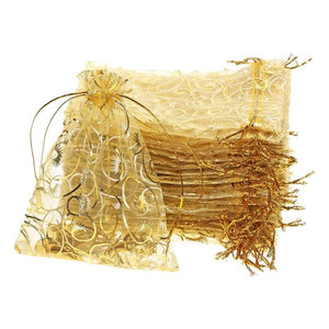 100PCS Organza Gift Bags Wedding Favor Candy Jewelry Pouch Drawstring