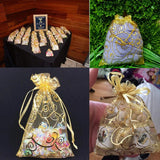 100PCS Organza Gift Bags Wedding Favor Candy Jewelry Pouch Drawstring