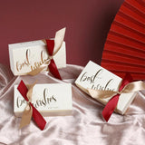5pcs Bronzing Pattern Paper Candy Box Heart Jewelry Favor Box Thank You Packagin