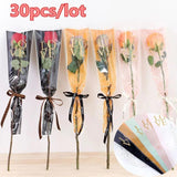 Single Rose Branch Flower Packaging Bag for Weddings