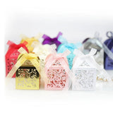 Flower Vine Candy Boxes Wedding Favor Gift Packaging Box Sweet Bag With Ribbon