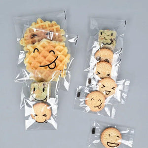 100pcs Self Adhesive Bags Cookie Biscuits Wedding Candy Gift Packaging