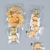 100pcs Self Adhesive Bags Cookie Biscuits Wedding Candy Gift Packaging
