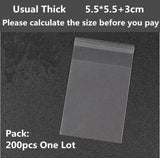 100pcs Frosted Plastic Biscuit Packaging Bag Self-adhesive Bags