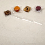 100pcs Frosted Plastic Biscuit Packaging Bag Self-adhesive Bags
