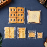 100pcs Frosted Plastic Biscuit Packaging Bag Self-adhesive Bags
