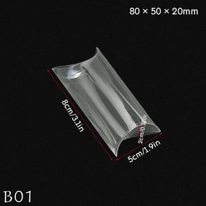 10/20Pcs Clear PVC Gift Packaging Box Pillow Shape Candy Box Xmas Party Favors