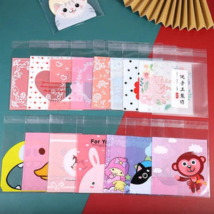 100pcs Cartoon Cookie&Candy Bags for Wedding Birthday