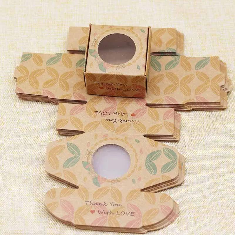 Marbling Flower Pattern Soap Wedding Favors Box - 4*4*2.5cm