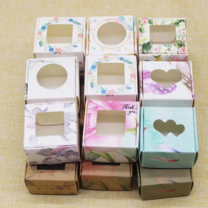 Marbling Flower Pattern Soap Wedding Favors Box - 4*4*2.5cm
