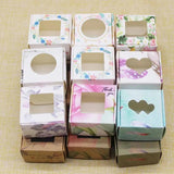 Marbling Flower Pattern Soap Wedding Favors Box - 4*4*2.5cm