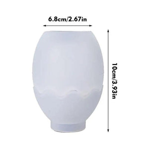 Egg Shape Candle Jar Mold Plaster Cement Jewelry Storage Box Silicone Molds