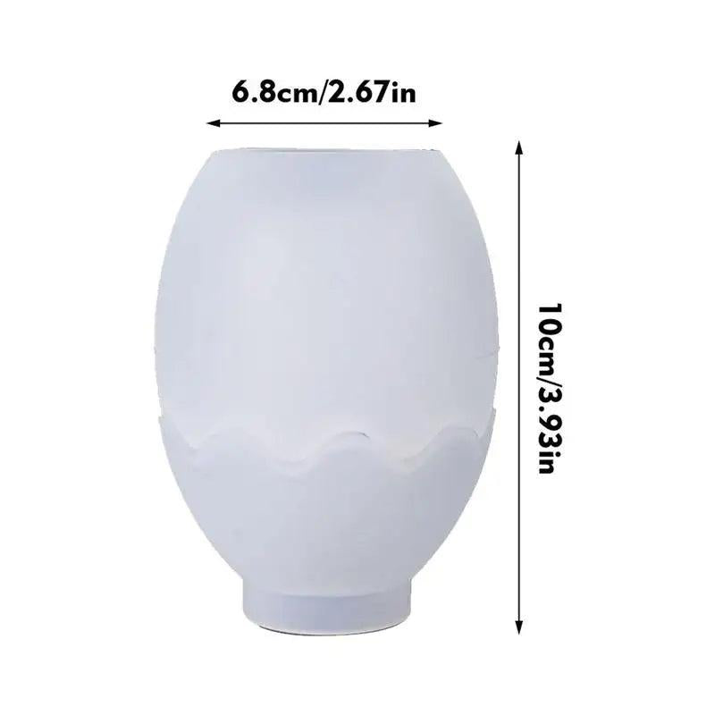 Egg Shape Candle Jar Mold Plaster Cement Jewelry Storage Box Silicone Molds