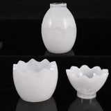 Egg Shape Candle Jar Mold Plaster Cement Jewelry Storage Box Silicone Molds