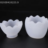 Egg Shape Candle Jar Mold Plaster Cement Jewelry Storage Box Silicone Molds
