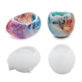 Egg Shape Candle Jar Mold Plaster Cement Jewelry Storage Box Silicone Molds