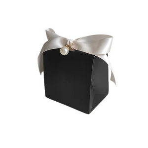 10pcs Gift Boxes Ribbon Paper Candy Packaging Box Wedding Guests Baby Shower