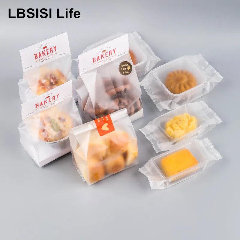 50pcs Frosted Candy Plastic Bags Wedding Birthday Christmas Party Snack Packagin