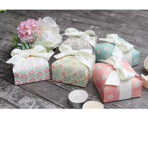 10 pcs Assorted Pattern Paper Boxes for Candy Wedding Decor
