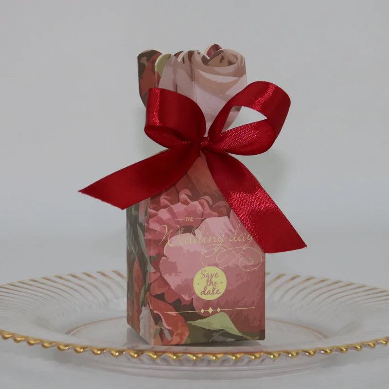 European Vase Candy Box Floral Wedding Favor Baby Packaging