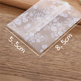 100Pcs Rose Flower Pattern Plastic Packaging Bags