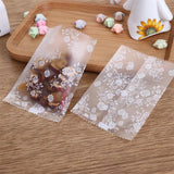 100Pcs Rose Flower Pattern Plastic Packaging Bags