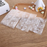 100Pcs Rose Flower Pattern Plastic Packaging Bags