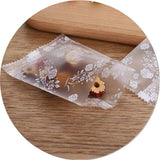 100Pcs Rose Flower Pattern Plastic Packaging Bags