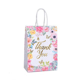 6Pcs Thank You Paper Gift Bag Flower Love Wedding Favors Guest